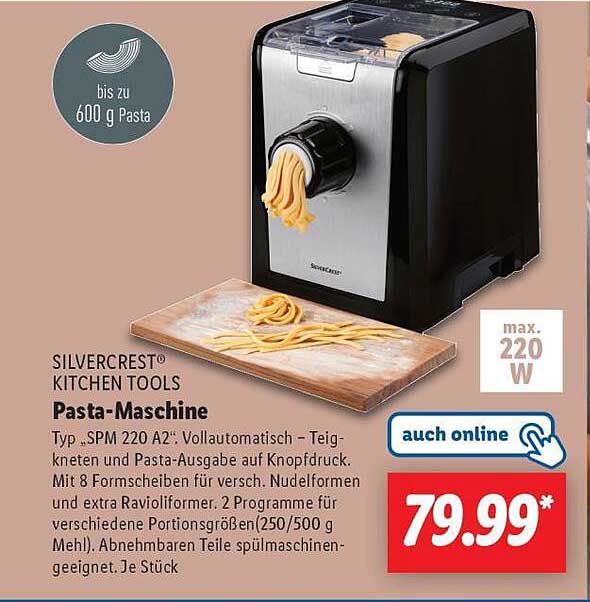 SILVERCREST® Pasta-Maschine Typ „SPM 220 A2“