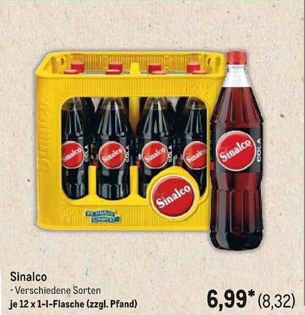 Sinalco – Verschiedene Sorten, 12 x 1 l-Flasche (zzgl. Pfand)