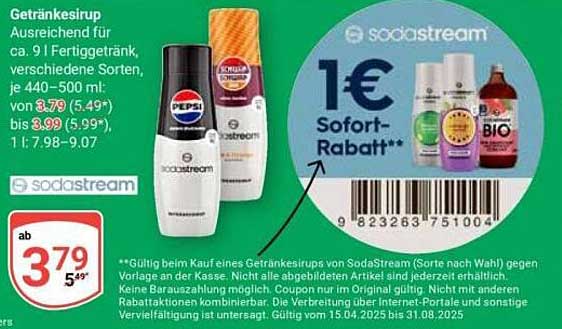 SodaStream Getränkesirup - Verschiedene Sorten verfügbar