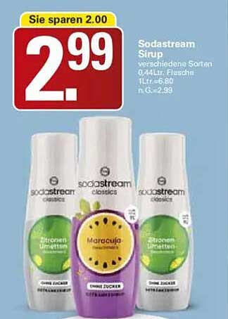 Sodastream Sirup verschiedene Sorten 0,44 l Flasche