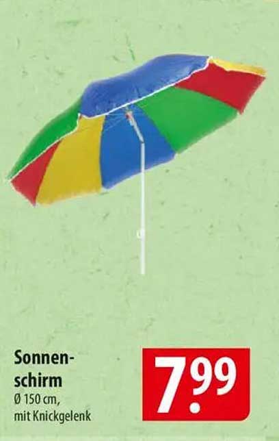 Sonnenschirm Ø 150 cm, mit Knickgelenk