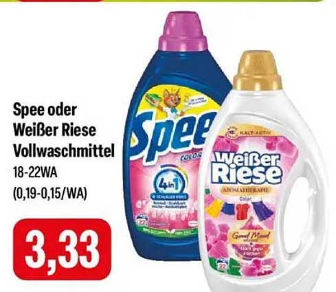 Spee oder Weißer Riese Vollwaschmittel 18-22WA