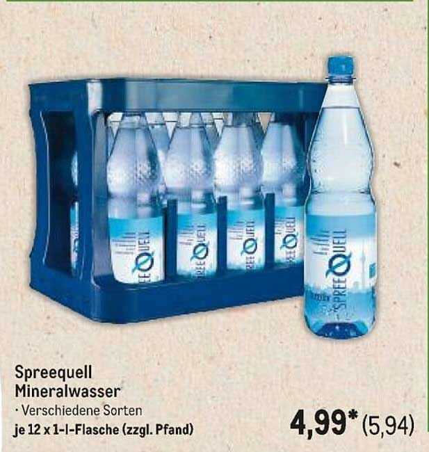 Spreequell Mineralwasser – Verschiedene Sorten