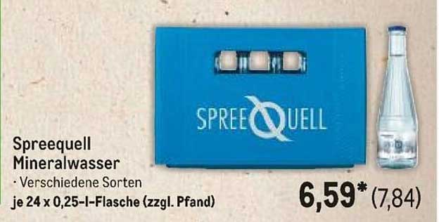Spreequell Mineralwasser - verschiedene Sorten