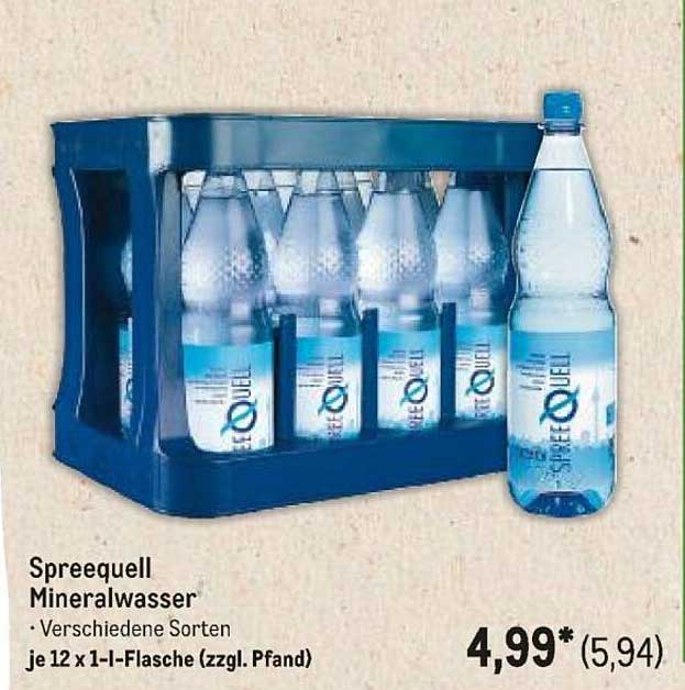 Spreequell Mineralwasser - Verschiedene Sorten