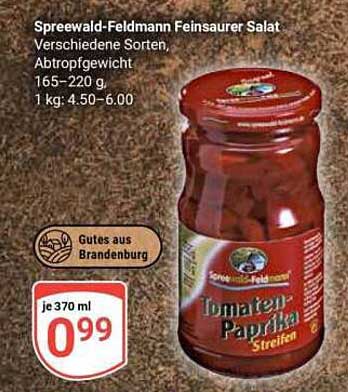 Spreewald-Feldmann Feinsaurer Salat - Tomaten-Paprika Streifen
