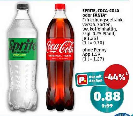 SPRITE, COCA-COLA oder FANTA – Erfrischungsgetränke
