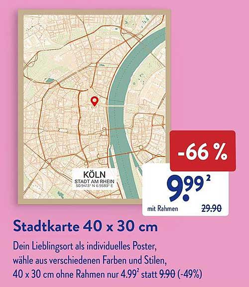 Stadtkarte 40 x 30 cm