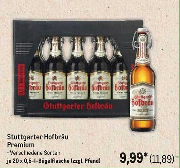Stuttgarter Hofbräu Premium 20 x 0,5-l-Bügelflasche