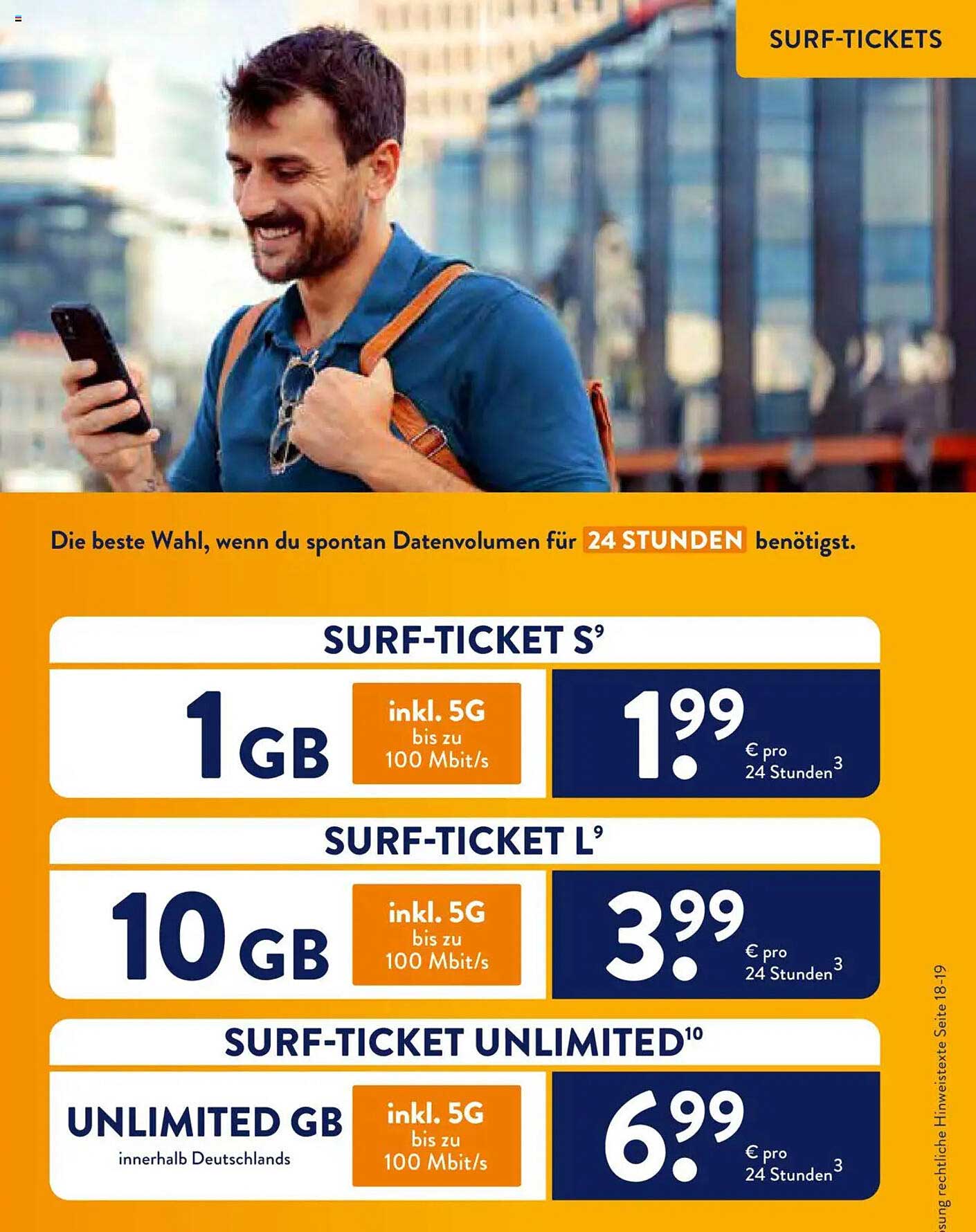 Surf-Ticket S: 1 GB für nur 1,99 €