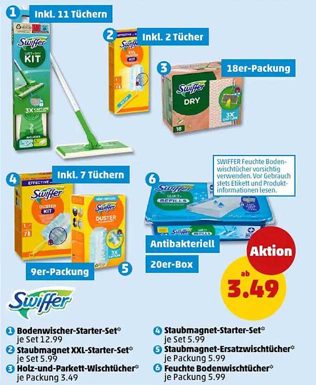 Swiffer Bodenwischer-Starter-Set inkl. 11 Tüchern