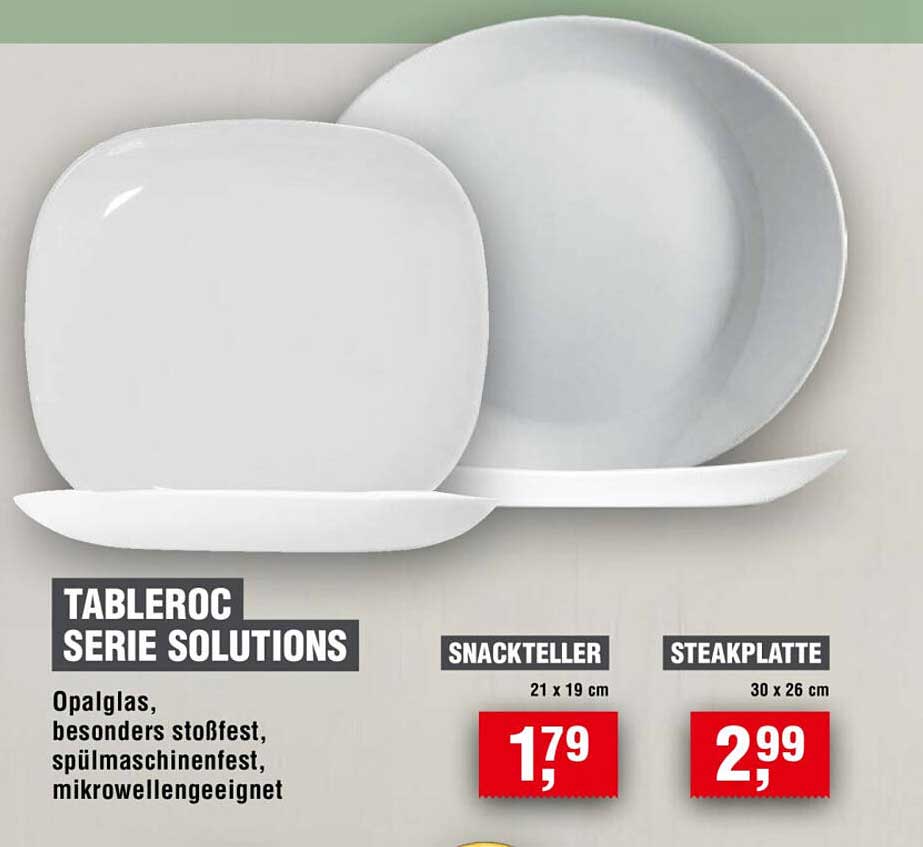 TABLEROC SERIE SOLUTIONS – Snackteller und Steakplatte