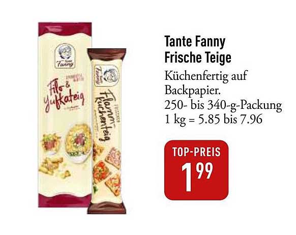 Tante Fanny Frische Teige