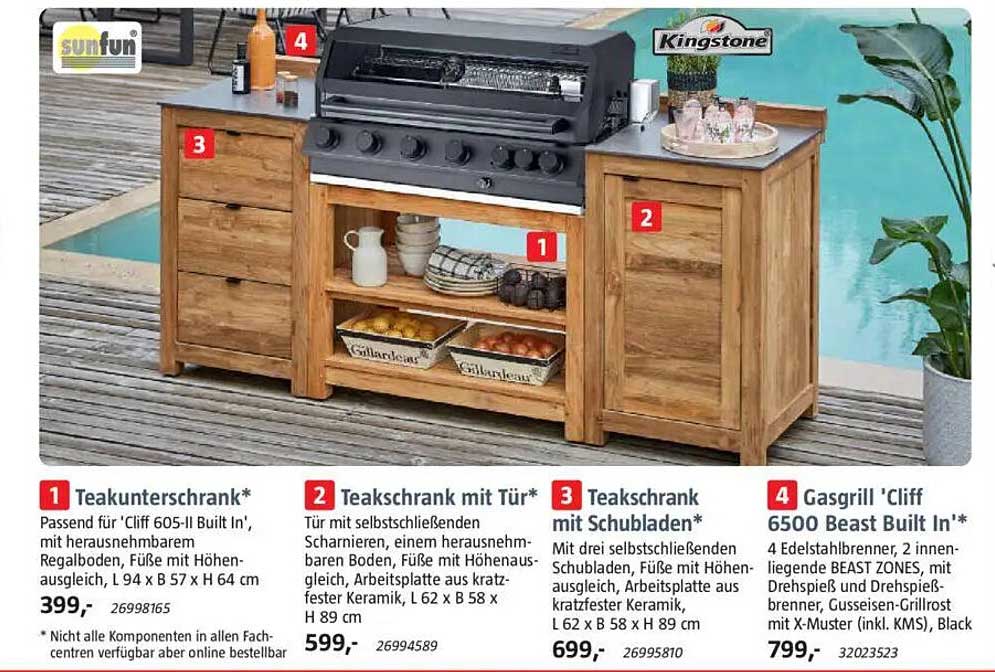 Teakschrank mit Schubladen*