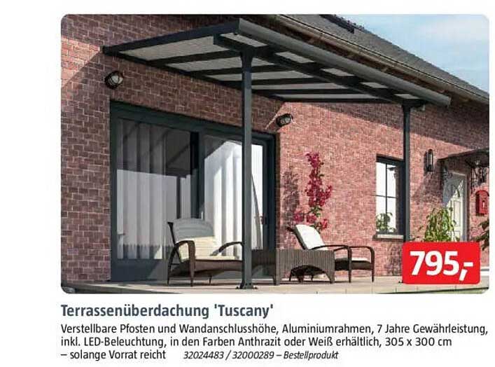 Terrassenüberdachung 'Tuscany'