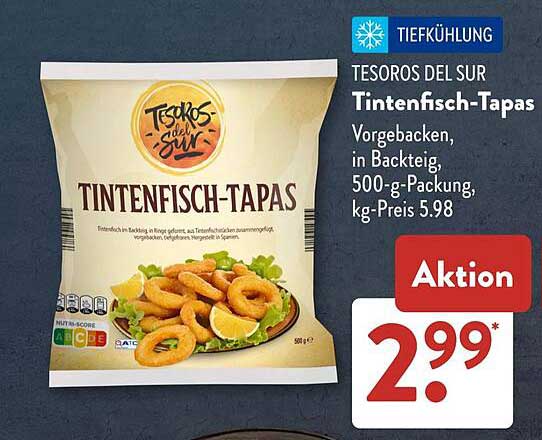 TESOROS DEL SUR Tintenfisch-Tapas 500g