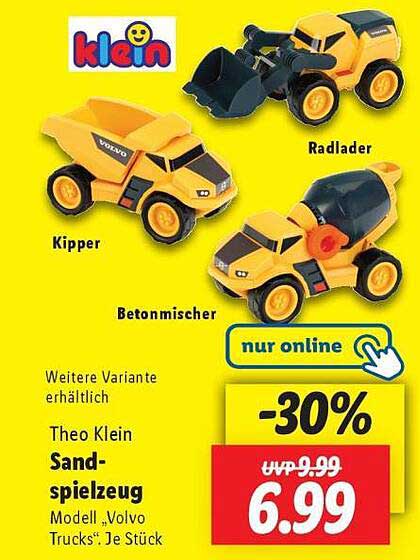 Theo Klein Sandspielzeug Modell "Volvo Trucks" - 30% Rabatt