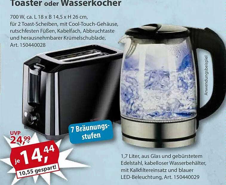 Toaster oder Wasserkocher