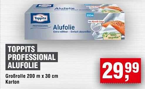TOPPITS PROFESSIONAL ALUFOLIE 200 m x 30 cm Karton