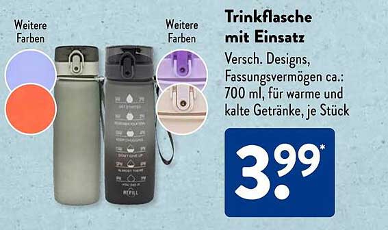 Trinkflasche mit Einsatz