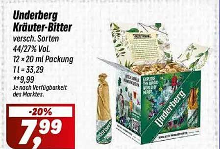 Underberg Kräuter-Bitter 12 x 20 ml