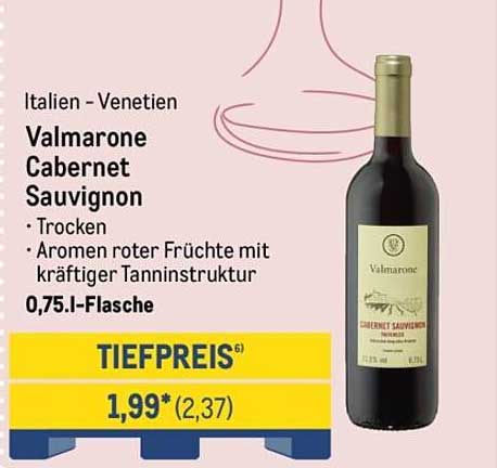 Valmarone Cabernet Sauvignon 0,75 l Flasche