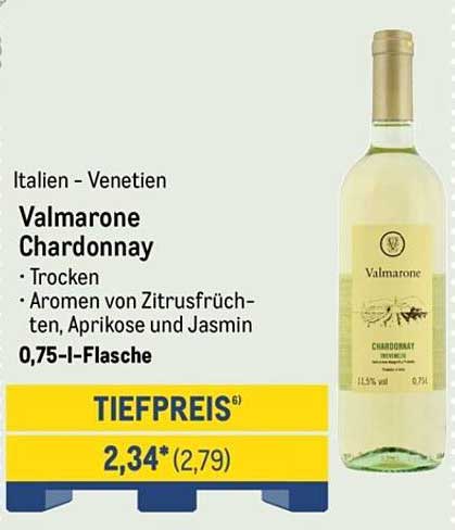 Valmarone Chardonnay 0,75-l-Flasche