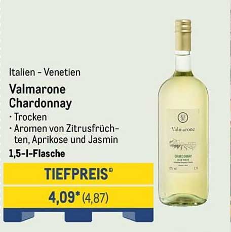 Valmarone Chardonnay - 1,5 l Flasche