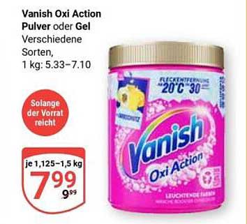 Vanish Oxi Action Pulver oder Gel - Jetzt zum Sonderpreis!