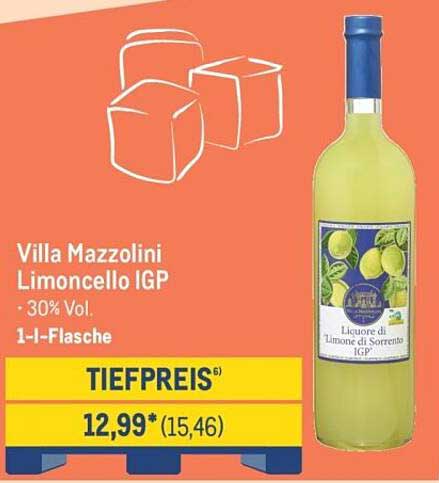 Villa Mazzolini Limoncello IGP - 1-Liter-Flasche