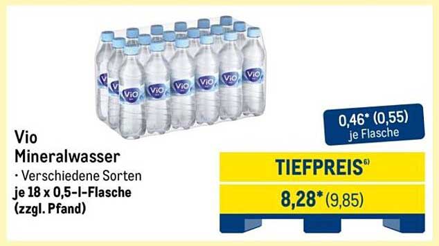 Vio Mineralwasser – 18 x 0,5 l Flasche