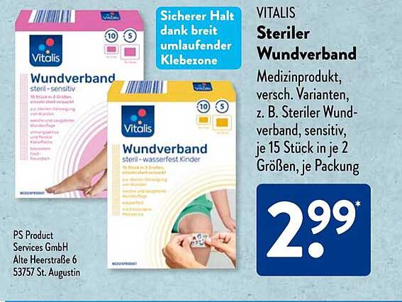 VITALIS Steriler Wundverband