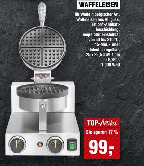Waffeleisen für Waffeln belgischer Art