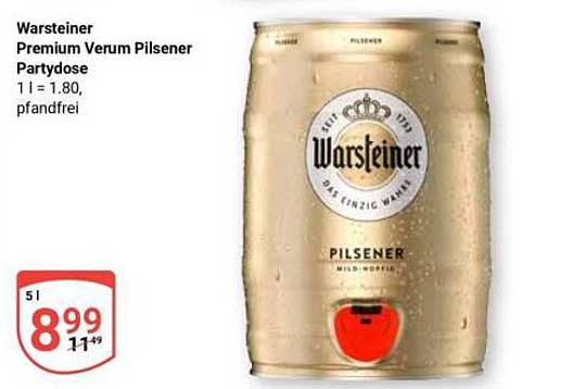 Warsteiner Premium Verum Pilsener Partydose