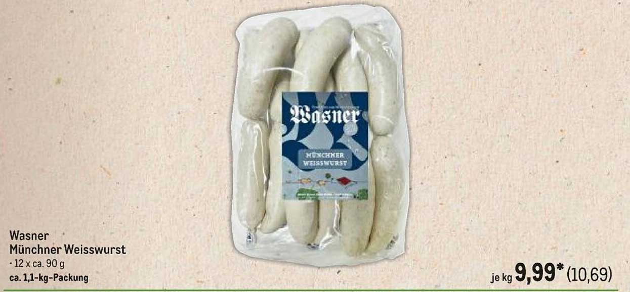 Wasner Münchner Weisswurst - 12 x ca. 90 g