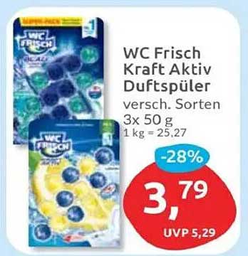 WC Frisch Kraft Aktiv Duftspüler 3x50g