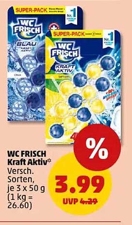 WC FRISCH Kraft Aktiv – Super-Pack 3 x 50 g
