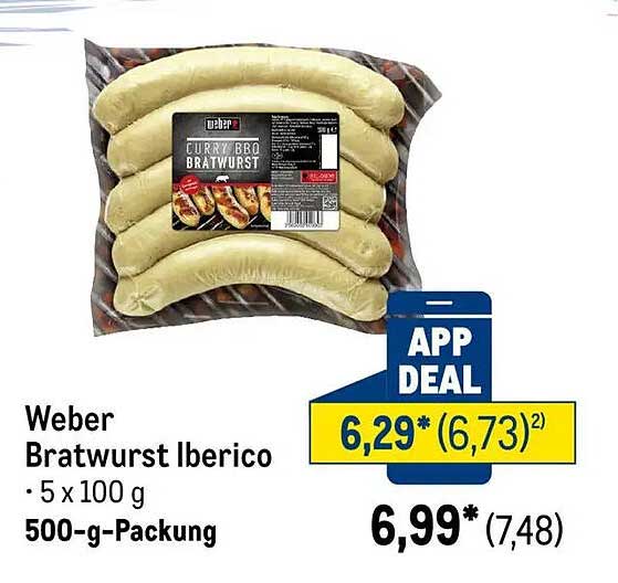Weber Bratwurst Iberico · 500-g-Packung