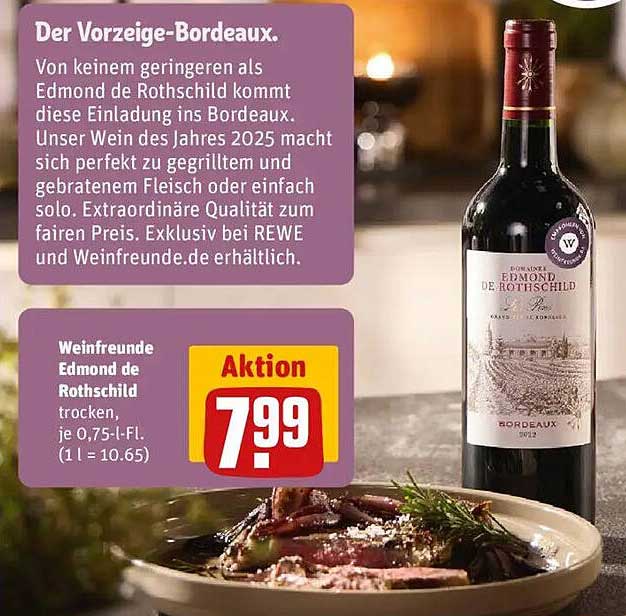 Weinfreunde Edmond de Rothschild trocken, je 0,75-l-FFL.