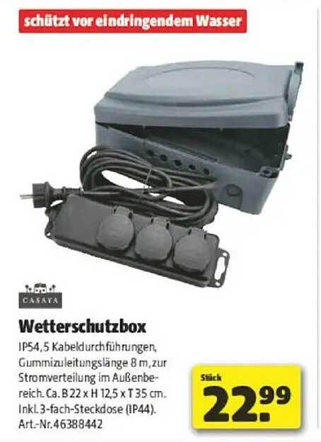 Wetterschutzbox von Casaya - Ihr zuverlässiger Outdoor-Begleiter