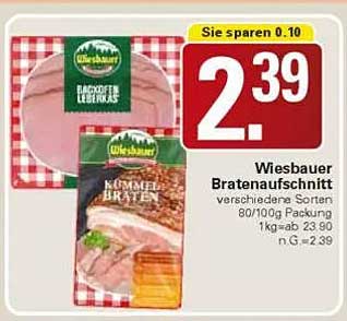 Wiesbauer Bratenaufschnitt verschiedene Sorten 80/100g Packung