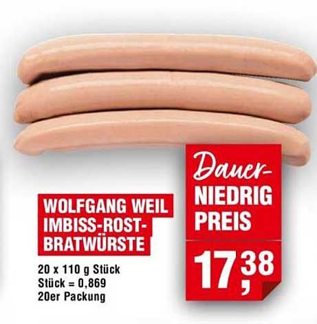 WOLFGANG WEIL IMBISS-ROST-BRATWÜRSTE 20 x 110 g