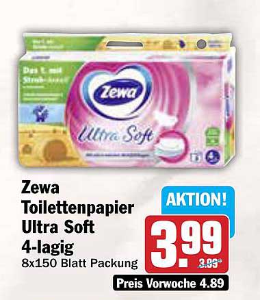Zewa Toilettenpapier Ultra Soft 4-lagig