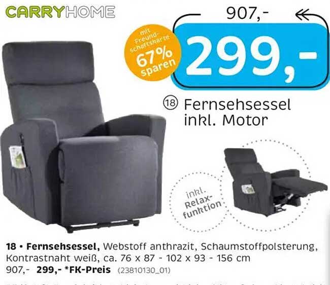18 Fernsehsessel inkl. Motor