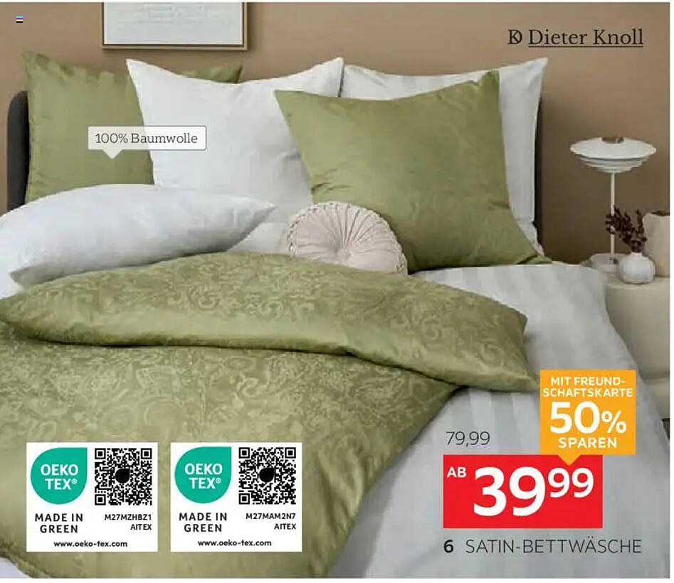 6 Satin-Bettwäsche von Dieter Knoll - Jetzt zum Top-Preis!