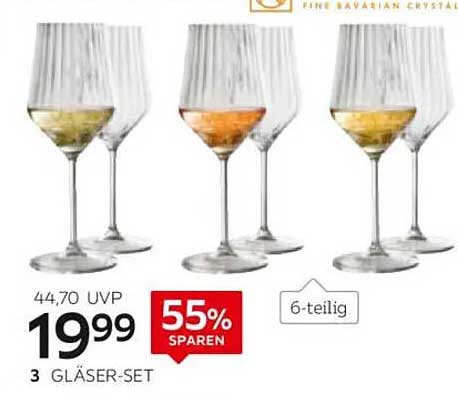 6-teiliges Gläser-Set von Fine Bavarian Crystal