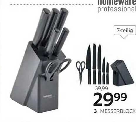 7-teiliges Messerblock-Set von homeware professional
