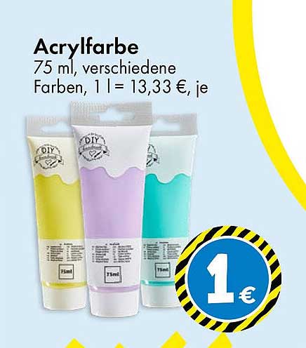 Acrylfarbe 75 ml – verschiedene Farben zum Aktionspreis