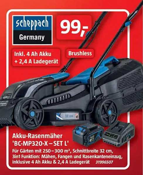 Akku-Rasenmäher 'BC-MP320-X-SET L'