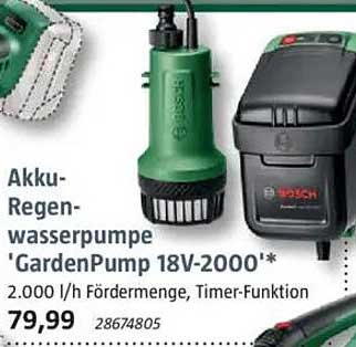 Akku-Regenwasserpumpe 'GardenPump 18V-2000'*